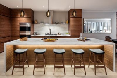 3 Kitchens with Crystalline Modern Pendant Lights